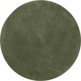 vidaXL - HUARTE - tapis à poils courts - doux - lavable - Ø - 80 - cm - vert forêt