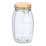 Zeller Voorraadpotten/bewaarpotten - 1.85L - glas - met beugelsluiting - D13 x H23 cm