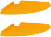 vidaXL Hoek Plank 2 st Mosterdgeel 24 x 24 x 2 cm