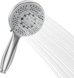 Vinabo Waterbesparende handdouche douchekop hoge druk handdouche 5 straalsoorten handdouchekop douchekop met regendouche en massagefunctie, chromen douchekop