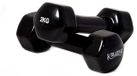 Halter gewichtsset korte halters - Vinyl - 2 x 2 kg - Fitness dumbbell set - Krachttraining thuis