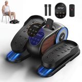 MERACH Mini Elliptische Crosstrainer & Stepper - Compacte Desk Bike met 12 Snelheden & LCD-Display - Ruimtebesparende Beentrainer & Stoelfiets voor Thuis en Kantoor - Zwart
