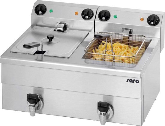 Saro Friteuse met kraan 2 x 10 Liter met