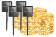 BRAINZAP 4 pièces Guirlande lumineuse solaire filaire IP65 Extérieur Jardin Extérieur 22m Blanc chaud Fête Noël 200 LEDs