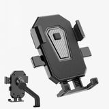 Merkloos Telefoonhouder motor en fiets - stuurbevestiging - 360 graden draaibaar - siliconen grip - voor 4,7 tot 6,8 inch smartphones