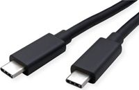 ROLINE USB4 Gen3x2 Kabel, C-C, M/M, 8K UHD-2, 40Gbit/s, 240W, zwart, 0,5 m