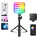 NEEWER Magnetische RGB Camera Video Licht met Bureau Statief Stand & 3 Koude Schoenen, Verbeterde APP Controle, CRI97+ 2500-8500K 2000mAh Oplaadbare Fotografie Opname Kleine LED Panel Verlichting