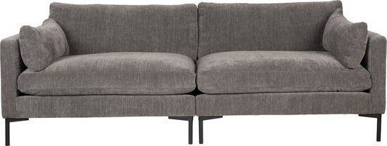 Zuiver Summer 3-zitsbank - Antraciet Grijs - Design - Stof - 230 cm