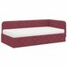 vidaXL Hoek Bed Frame Wijnrood Stof 90 x 190 cm