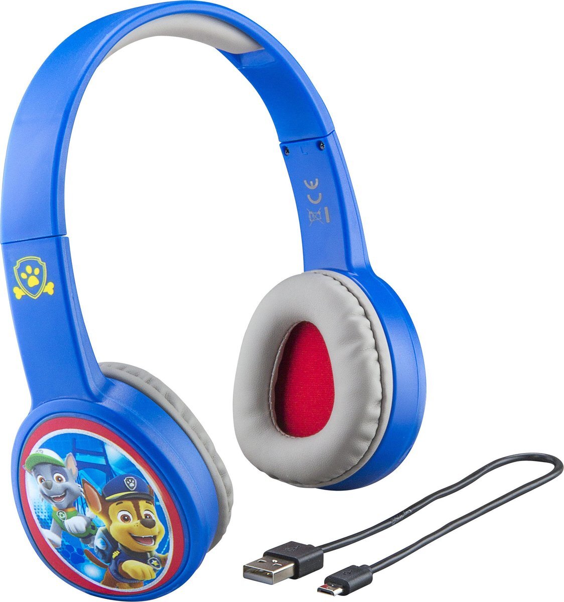 PAW Patrol Bluetooth Koptelefoon Over-ear - Geluidsbescherming - PW-B36 blauw - grijs