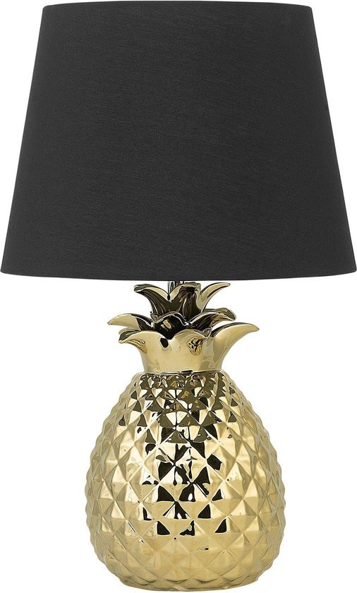 Beliani pineapple - tafellamp-goud-keramiek