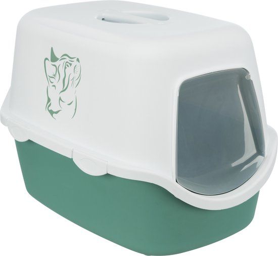 Trixie Vico Cat Litter Box - Green/White - 56x40x40 cm