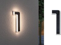 Paulmann Outdoor Solar LED Huisnummer 1 - 3000K - Zwart