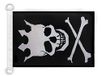 AZ FLAG Bootvlag Doodshoofd met kroon 45x30 cm Plastic Ringen