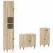 vidaXL - 3-delig - badkamerkast - set - ALKMAAR - Sonoma - Eiken - Bewerkt - hout