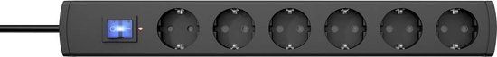 Kopp UNOversal Plus - Stekkerdoos - 6-voudig - Overspanningsbeveiliging - Antraciet