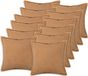 vidaXL - Kussensloop - 12 stuks - Houten - Beige - 50 x 50 cm - Bouclé