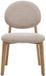 Vente-unique Set van 2 stoelen in getextureerde stof en licht natuurlijk rubberhout - Beige - MARLENI