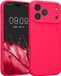 kwmobile telefoonhoesje geschikt voor Apple iPhone 17 Pro Max - TPU backcover met siliconen coating - Smartphone case in neon roze