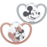NUK Disney Mickey Mouse, Klassieke speen, Orthodontisch, Silicone, Meisjes, 2 stuk(s)