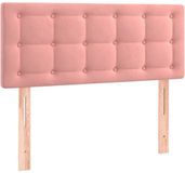 vidaXL Hoofdbord - 90x5x78/88 cm - Fluweel - Roze