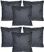 Anna's Collection Coussins d'extérieur 6 pièces Noir 45x45 cm