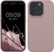 kwmobile Case voor iPhone 15 Pro Max - Slank TPU-Hoesje met Zachte Afwerking - Licht Oudroze