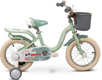 Zonix Meisjesfiets 14 Inch Pastelgroen Kinderfiets Met Zijwieltjes