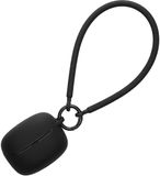 kwmobile oordopjes case geschikt voor JBL Tune Beam 2 hoesje - Oortjes cover met handstrap - In-ear koptelefoon hoes - Silicone in zwart