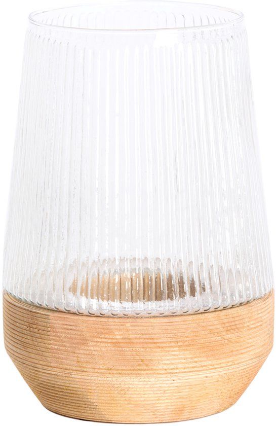 Light & Living Windlicht MINAS - Ø18x26cm - Bruin