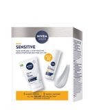 NIVEA MEN Sensitive routine set Wasgel en Beschermende Verzorging SPF30 Gezichtsverzorgingsset