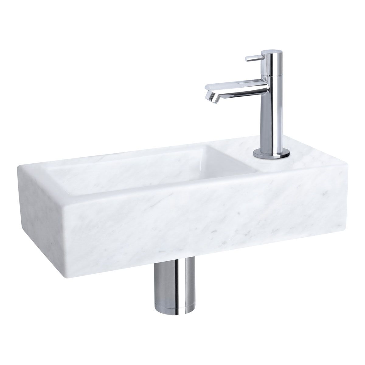 Differnz Helios Fonteinset marmer recht chroom 8712793558157