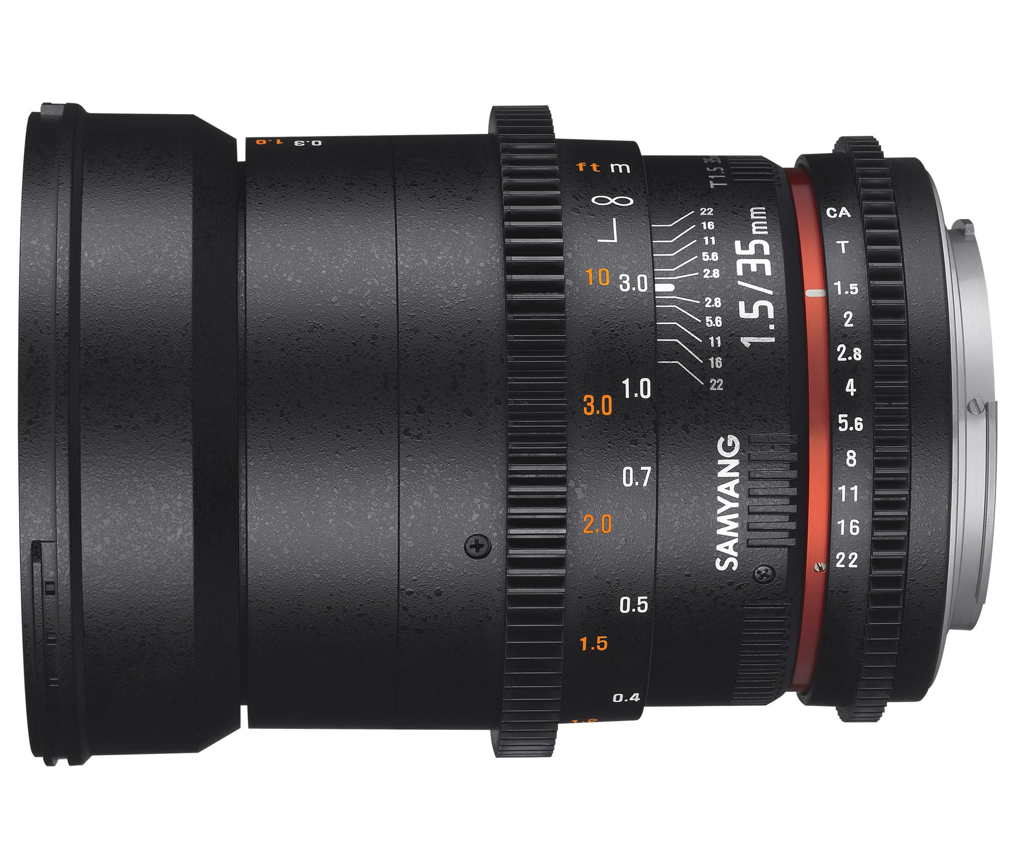 Samyang 35mm T1.5 VDSLR AS UMC II Groothoeklens Zwart