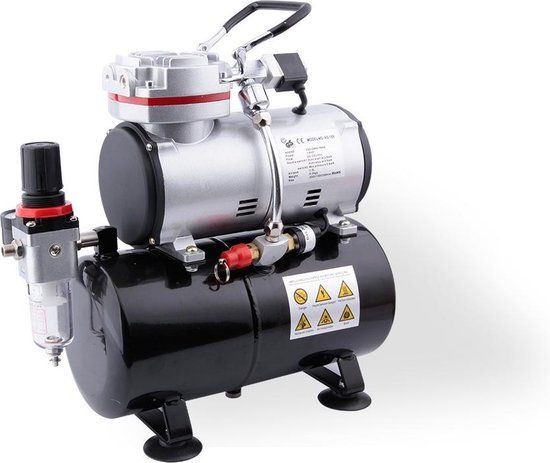 Fengda FD-189 Airbrush Mini Compressor with Air Tank - 6 Bar Max