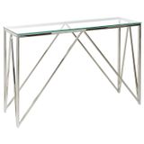 Beliani WESO - Consoletafel - Zilver - Veiligheidsglas