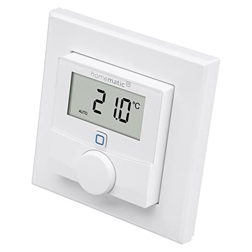 Homematic IP Smart Home 156669A0 Wandthermostaat met luchtvochtigheidssensor, digitale thermostaat, radiator/vloerverwarming met app, Alexa, Google Assistant, temperatuurmeting, energiebesparing