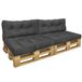 VOUNOT Pallet Kussens Set van 4, Waterdicht, Grijs