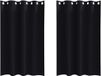 vidaXL Blackout Gordijnen met Ringen 2 st Zwart 175 x 140 cm Polyester