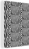 OneMillionCanvasses Canvas schilderij 120x180 cm - Safari Zebra - Wanddecoratie Print - Multicolor