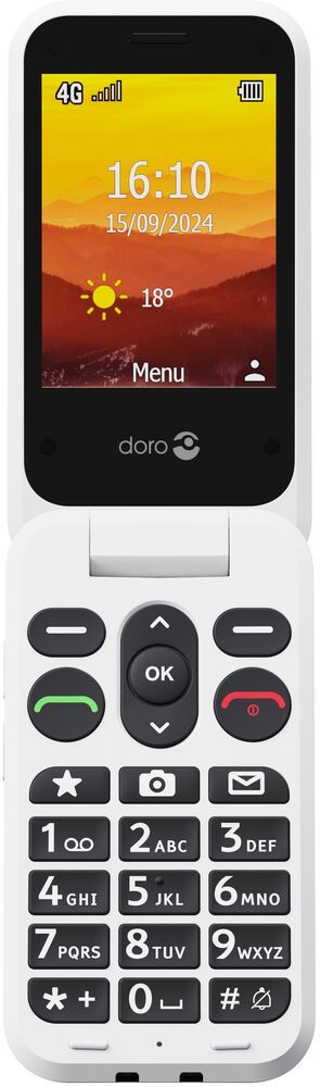 Doro Leva 30 - Klaptelefoon voor Senioren - 4G - Zwart/Wit