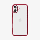 Spigen Ultra Hybrid iPhone 16 Hoesje Back Cover Transparant Rood