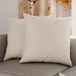 PETTI Artigiani Italiani - Paar kussenslopen 60 x 60 cm van microvezel, decoratief kussen voor slaapkamer bank set van 2 kussenslopen, effen, crèmekleurig, 100% Made in Italy