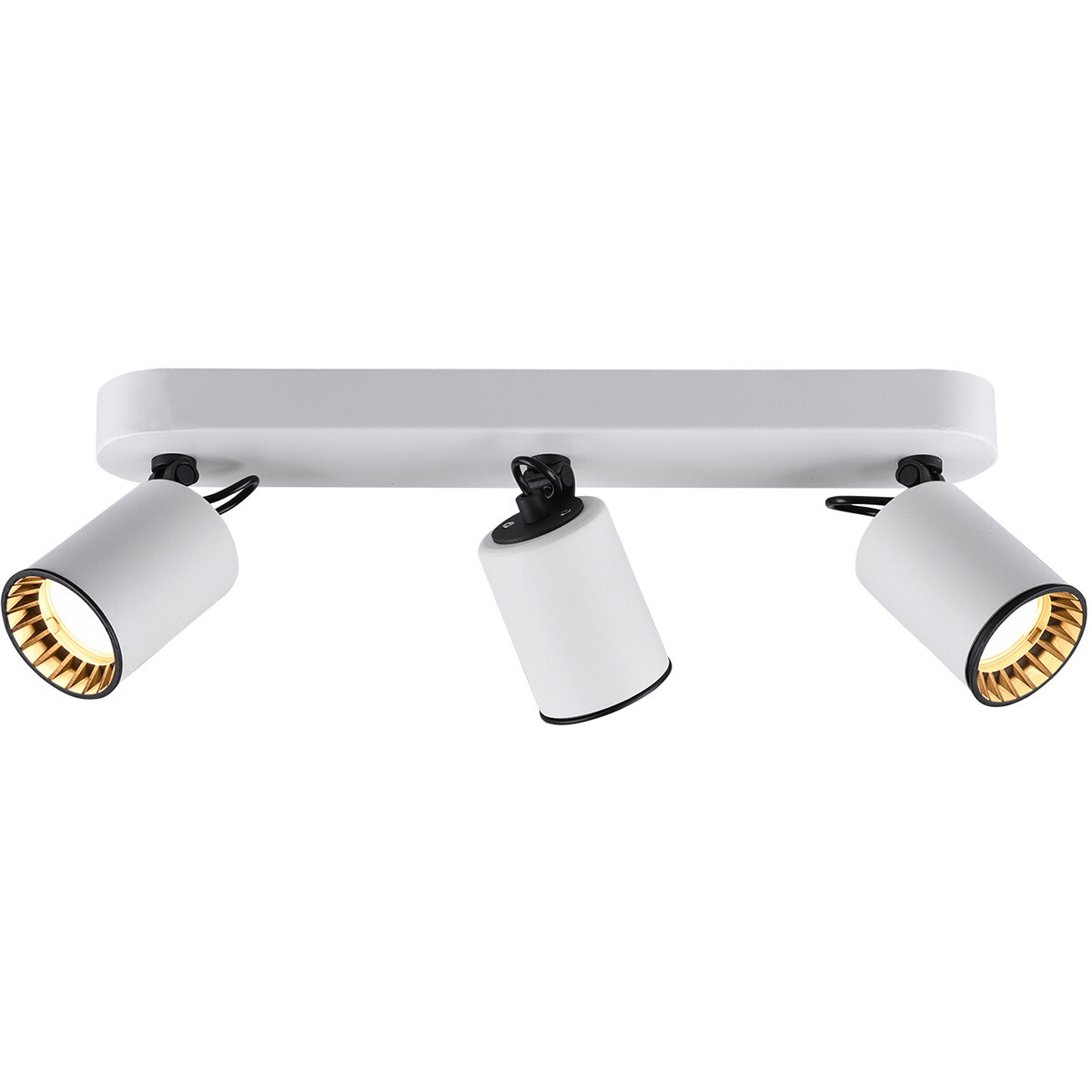 BES LED LED Plafondspot - Trion Pirlo - GU10 Fitting - 3-lichts - Rechthoek - Mat Wit - Aluminium