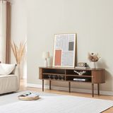 en.casa Tv meubel Mapia 166x40x55 cm walnootkleurig