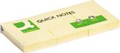 Q-CONNECT Quick Notes, 38 x 51 mm, 100 vel, geel, pak van 3 stuks