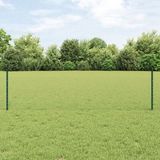 vidaXL Hexagonale omheining met palen, 25 x 0,5 m, PVC-gecoat staal, Groen