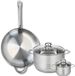Fackelmann Set van 1 Koekenpan 32 cm en 2 braadpannen 12 en 24 cm Elo Profi Brillant