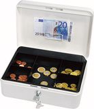 Wedo - Metalen Geldkist met Bankbiljet clip en 5 munt vakken - Wit