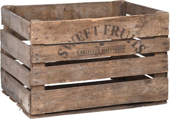 Esschert Design Fruitkist - Hout - 42 x 51 x 30 cm - Bruin