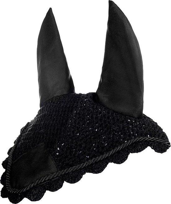 HKM Ear Bonnet Pony Black/Black